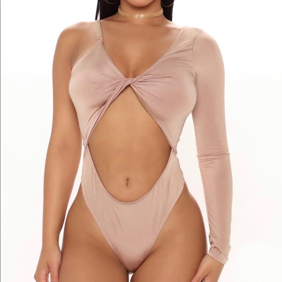 Nude Cut Out Bodysuit - Picture 1 of 12